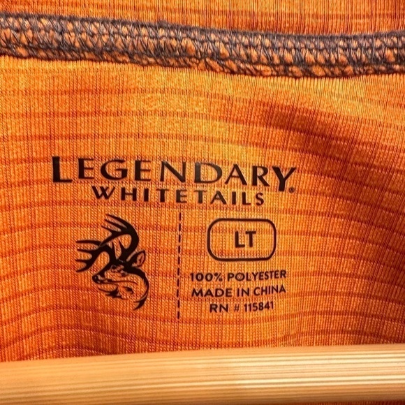Legendary Whitetails Mens Quarter Zip‎ Pullover Orange Camo Pocket - Picture 4 of 10